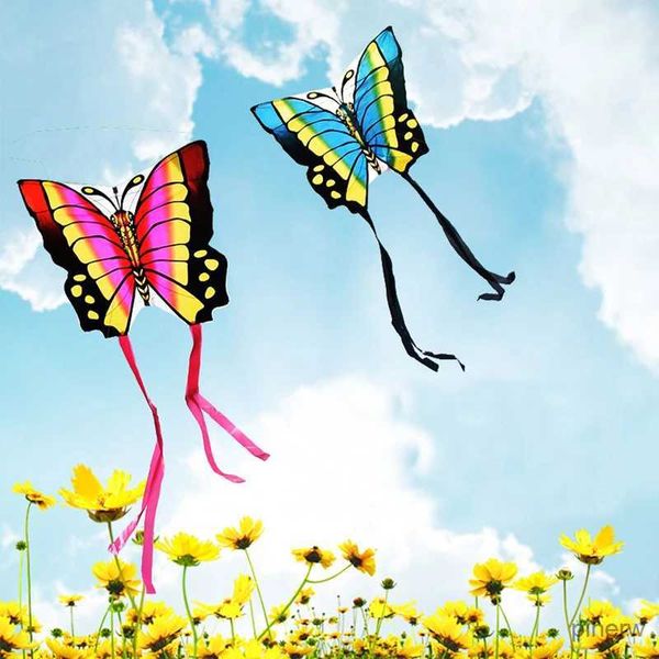 Accesorios para cometas envío gratis cometa de mariposa para niños al aire libre juguetes voladores de cometa ripstop nylon carpa Koi cometa de mariposa cometa voladora águila juguete viento