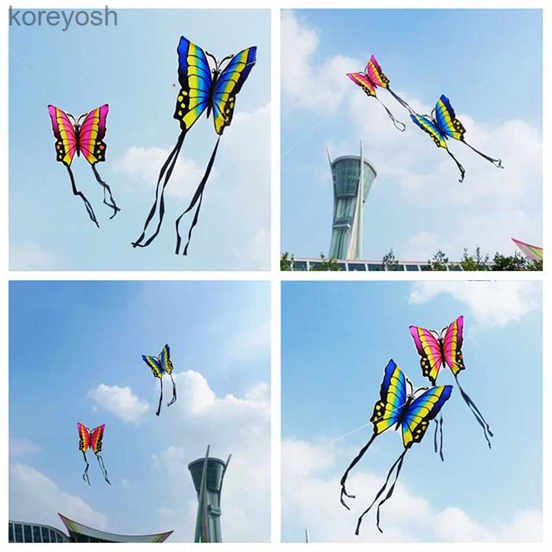 Kite Accessoires gratis verzending vlinder vlieger outdoor kinderen vliegeren speelgoed ripstop nylon Koi karper vlinder vlieger Flying kite adelaar speelgoed windL231118