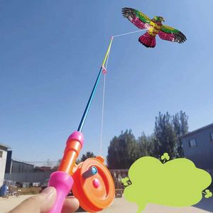 Kite Accessories Cartoon Childrens Toolkit Mini Plastic Toy Toy Toolkit + 40 cm Brake Passage Rod de Toy Outdoor Childrens Gift T240521