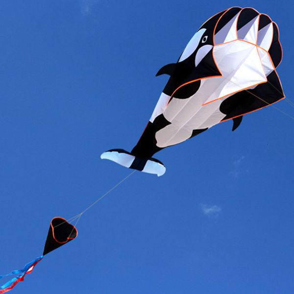 Accesorios para cometas delfín cometa juguetes voladores juego al aire libre deportes línea de cometa de nylon cometas animadas cuerda cometa inflable Paracaídas koi 230714