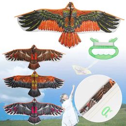 Kite Accessories Eagle kite with 30 meter kite string large airplane eagle flying bird kite best gift for children family trip WX5.21