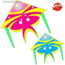 Kite Accessoires gratis verzending vis vlieger voor kinderen reel outdoor spel vliegen speelgoed voor kinderen spel van stof strand wind papegaai ikite fabriek Q231104