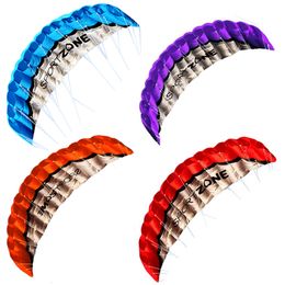 Kite-accessoires Hoge kwaliteit 1,8 m Dual Line 4 kleuren Parafoil Parachute Sports Beach Kite Easy to Fly 230603