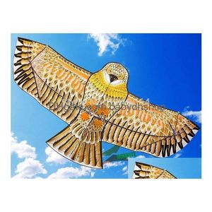 Accessoires de cerf-volant de haute qualité 1,8 m oiseau d'aigle doré avec ligne de poignée jeux extérieurs gouttes de livraison de gouttes