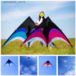 Kite Accessoires gratis verzending hoge kwaliteit grote delta kite prairie kite speelgoed outdoor vliegende hcxkite hengel ripstop weifang vliegers Q231104