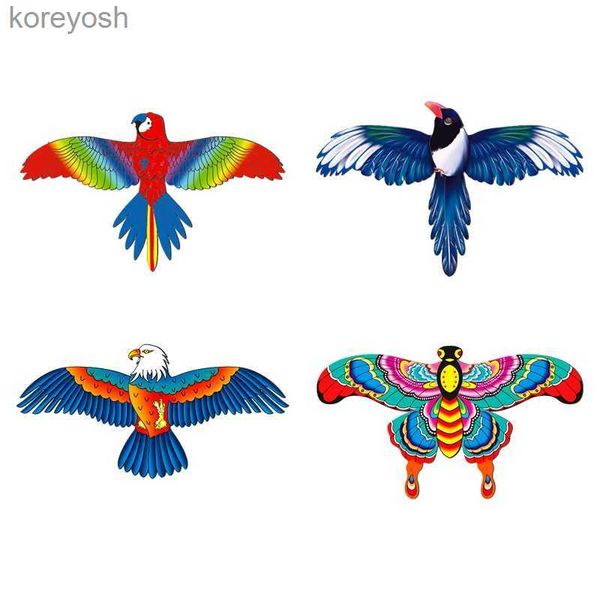 Kite Accessories Kite 1 ensemble enfants cerf-volant jouet dessin animé papillon hirondelles aigle cerf-volant avec poignée enfants volant cerf-volant jouets d'extérieur L2311