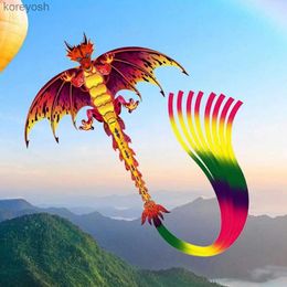 Vliegeraccessoires Kite Dragon Gemakkelijk te vliegen Veelkleurig Gemakkelijk te vliegen Lasergravure Pterosauriërsvlieger voor kinderen Kinderen Hot SaleL231118