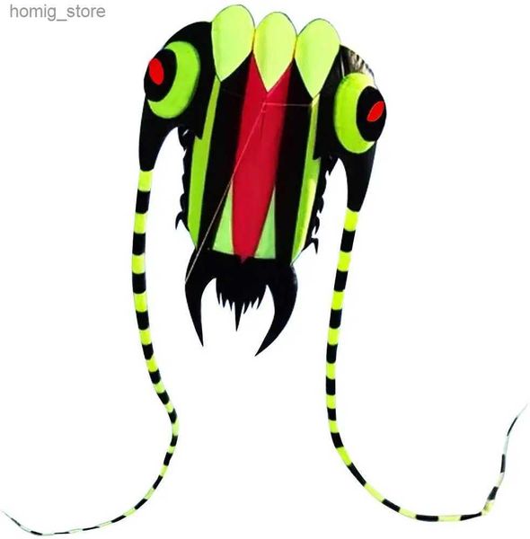Accessoires de cerf-volant Kite-Garg Easy Flyer Soft Kite For Kids Colorful Trilobite-It Big!30 pouces de large avec deux queues longues de 130 pouces Y240416