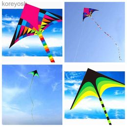 Kite Accessoires gratis verzending grote delta kite voor kinderen kite nylon speelgoed vliegende vliegers regenboog kite speelgoed outdoor vlindervleugels vlucht kite slangenL231118