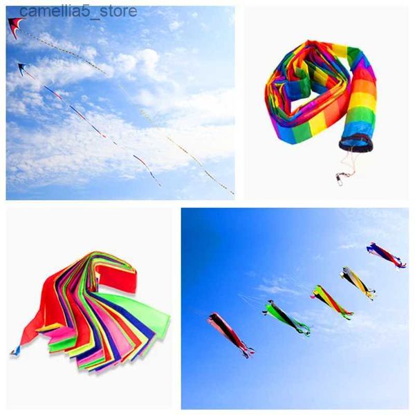 Accesorios para cometas Envío gratis colas de cometa grandes 30 m 15 m 10 m cometas 3d calcetines de viento accesorios para cometas hamaca calcetín de viento bandera tienda larga arco iris alto Q231104