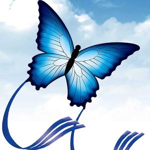 Vliegeraccessoires large135cm blauwe vlinder led vlieger single line vogelvogel gebruikt voor kinderen en volwassenen buitenlucht dierenspeelgoed met een stringfabriek wx5.21