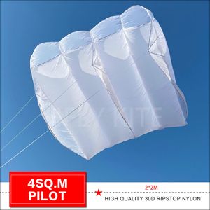 Kite Accessories ly llegó 4SQ.M. kit de piloto blanco inflable suave adecuado para uso en exteriores por niños y adultos kit de subproducto de nailon fácil de volar 230701