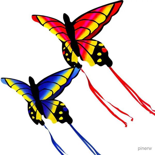 Accessoires de cerf-volant, nouveau cerf-volant papillon coloré étonnant pour enfants et adultes, grand dépliant facile avec ficelle et poignée