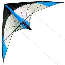 Accessoires de cerf-volant Nouveau Kite Kite Blue Professional Blue Professional avec poignée et ligne Good Flying Factory Outlet T240521