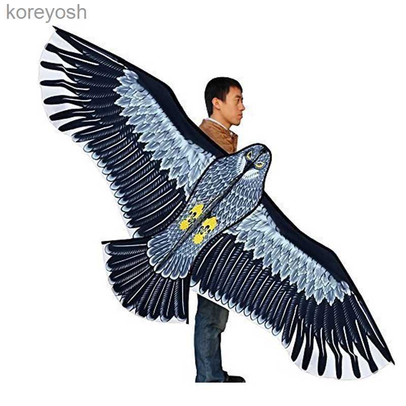 Kite acessórios novos brinquedos 1.8m marca de potência enorme águia kite com corda e alça brinquedo novidade pipas águias grande voando l231118