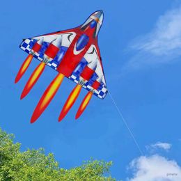 Accesorios de cometa, cometa de avión deportiva divertida al aire libre con mango y línea, buen vuelo, salida de fábrica para niños y adultos