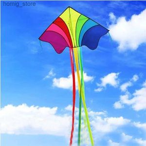 Accessoires de cerf-volant livraison gratuite arc-en-ciel kites volant pour enfants kites kites file de chaîne en plein air