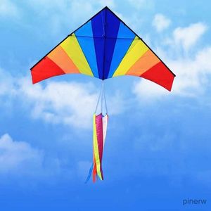 Kite Accessoires gratis verzending regenboog vliegeren speelgoed outdoor plezier grote delta vliegers windzakken tractie kite grote wind kite buiten spelen speelgoed koi