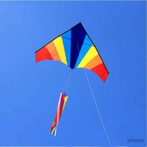 Kite Accessoires gratis verzending regenboog vliegeren speelgoed outdoor plezier grote delta vliegers windzakken kite regenboog hoge vliegers kitsurf draak kite Bendy