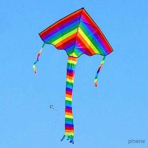 Kite Accessoires gratis verzending regenboog kite speelgoed vliegende vliegers voor volwassenen met handvat lijn vliegeren kinderen Kitesurfen delta kite quad kite