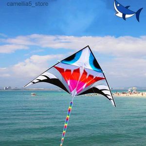 Accesorios para cometas Envío gratis cometas de tiburón volando para adultos línea de cometas fábrica de cometas delta windsurf accesorios de juguete volador para pesca carrete de cometa Q231104