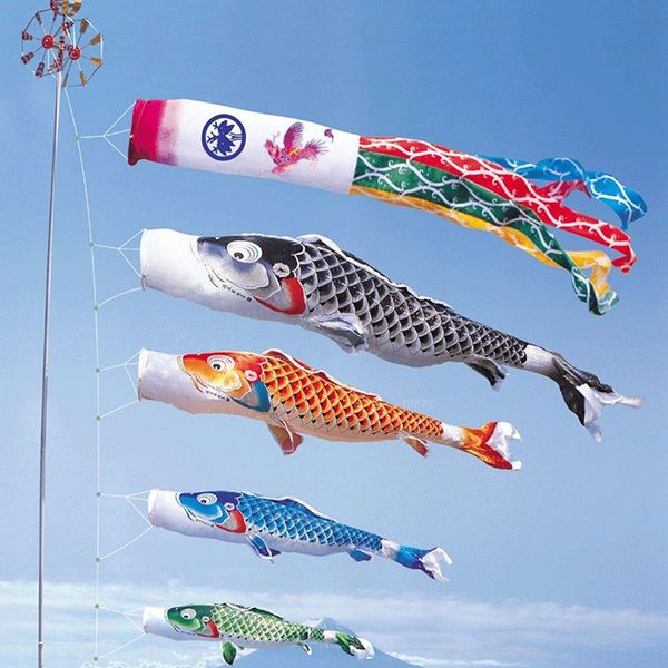 Accesorios de cometa Estilo 4070100 CM Bandera de pez Juguete Koi Nobori Carpa Calcetines de viento Koinobori Coloridos juguetes al aire libre colgantes para niños 230426