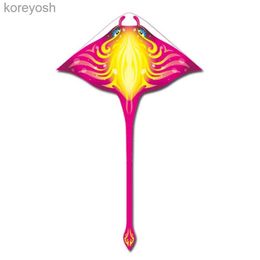 Accessoires de cerf-volant Triangle Mantaray cerf-volant à vent avec ligne unique pour enfants de 6 ans et plus, jeu de plage, fête, Sport de plein air, vol facile pour débutants L231118