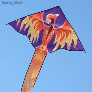 Accessoires de cerf-volant Yongjian Fire Phoenix Kite pour les débutants ou les enfants faciles à voler des jouets d'extérieur des activités de plein air Kites de plage avec 50m Kite String Y240416