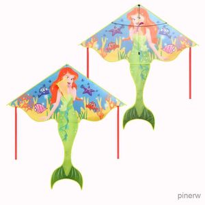 Vliegeraccessoires YongJian kite Zeemeerminvlieger voor meisjes en kinderenMooie cartoonvliegers voor volwassenen Buitenspeelgoed Spelletjes en activiteiten