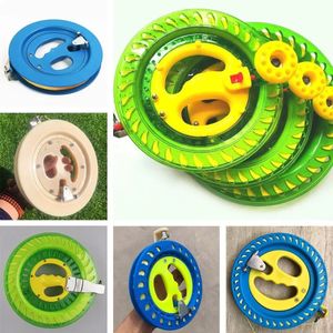 Kite Reel Winder Fire Wheel String Flying Handle Tool Twisted String Line Al aire libre Redondo Azul Agarre para Fying Cometas Juego al aire libre 240116