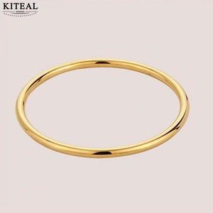 KitEal Verjaardagscadeau Goud Kleur Charms Bangle Simple, No-Nonsense Cirkels Bruiloft Armband Charmante Sieraden Accessoires Q0719