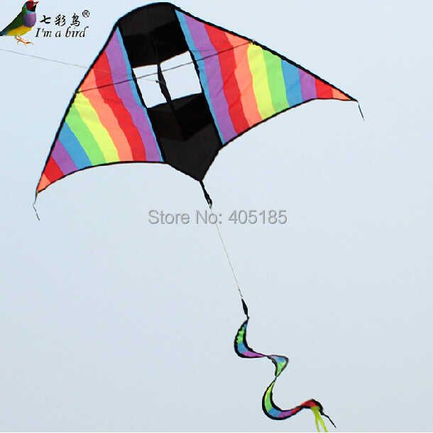 Kites Outdoor Fun Sports Spiral Tail 3D triangle Kite avec poignée et ligne Good Flying 0110