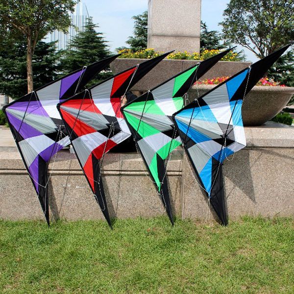 Cerfs-volants Sports de plein air professionnels 1,8 m Delta Dual Line Stunt Wind Kite Power Kites Bon vol avec poignée et ligne 230213