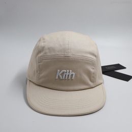 Kith 5 Panel Camp Cap Gorra de béisbol ajustable Snapback Hip Hop Gorras de camionero para hombres Mujeres Dad Hat Casual Sun Visor OutdoorOXVQ {category}