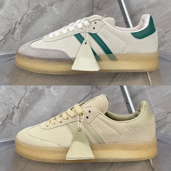 Zapatos casuales Kith 8th Street Skates de Ronnie Fieg Chalk White Green Skate Sneaker 36-45