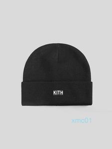 Kith Basic Wainen Hat Box Couple Cold Cold Mens and Womens Tricoted Winter Fashion Brand chaud noir wnqi