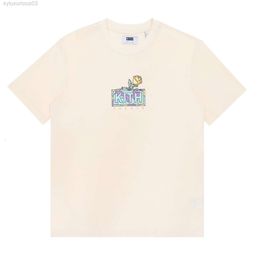 Kith Collection à manches courtes American Cartoon Print High Street Casual Loose Round Neck Couple T-shirt