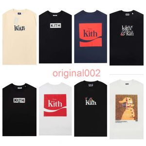 Kith Designer Mens T-shirts Shirts Workout Shirts for Men Oursized T-Shirts Sheveve Short Clewneck Shirts Casual Tee Polos Vêtements S-XL As