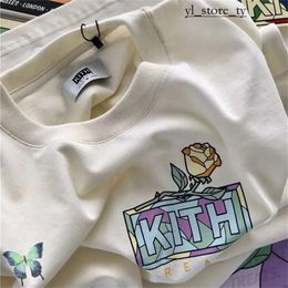 Kith Designer T Shirt Mens T Shirt Luxury Luxury Manga corta Camisa Kith Carta gráfica Impresionante Ropa LOLE Y ARRILLABLE CASA KITH THISH 5668