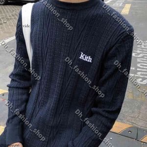 Kith broderie Tendy Trickwear British Academy Style Min Bottom Pullor Sweater Men's Men's Automne / Winter Pull 6770 6589