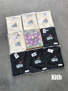 Kith fw fleurs box t-shirt hommes femmes conton t-shirt de qualité t-shirt manche courte 240408
