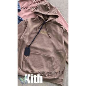 Kith hoodie borduurwerk sweatshirts mannen dames doos sweatshirt -kwaliteit in binnen tag 211221 517