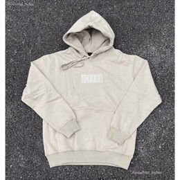 Kith Sweat à capuche de haute qualité petite et tendance marque Kith Box 2024 Sweat à capuche brodé Sweat à capuche ample et décontracté pour couples Pulls surdimensionnés 9723