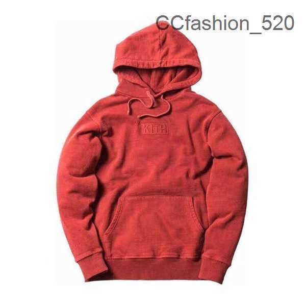 Kith Sweat à capuche de haute qualité épais Kith Box Sweat à capuche Hommes Femmes Broderie Noir Rouge Rose Kith Sweatshirts Casual Pull Lâche O4DW