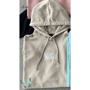 Kith Hoodie Sweatshirts 2023 Nieuwe Borduren Kith Hoodie Sweatshirts Mannen Vrouwen Box Hoody Kwaliteit Binnenkant Tag Kith 9652