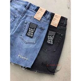 Kith Luxury Designer Shorts Femme Femmes Ksubi Jeans Ksubi Jeans femme Short Kith Brand Long Jean Denim Shorts Cycling Pant Shorts S-2xl 638