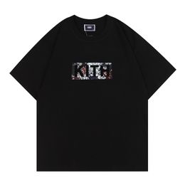 Kith Mens Design T-shirt printemps été 3color thes Vacation Sleeve Letters décontractés d'impression Tops Taille Sage S 741