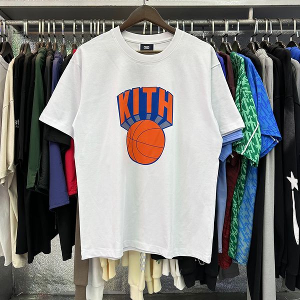 Kith Mens T-shirt Designer décontracté à manches courtes Sesame Street Street T-shirt vintage imprimement de haute qualité Double Yarn Coton Colon