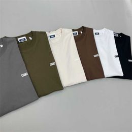 Niche Fashion Brand Kith Letter Loose Oversize Casual T-shirt Summer Crewneck Print Men and Women Couples Short Sleeve T231121