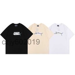 Le nouveau t-shirt à imprimé haute définition du thon de Kith est simple et polyvalent à manches mi-manches American Fashion Couple courte 43tc